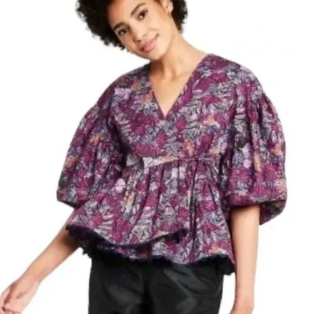 NWT Target x Kika Vargas Floral Wrap Top 2X